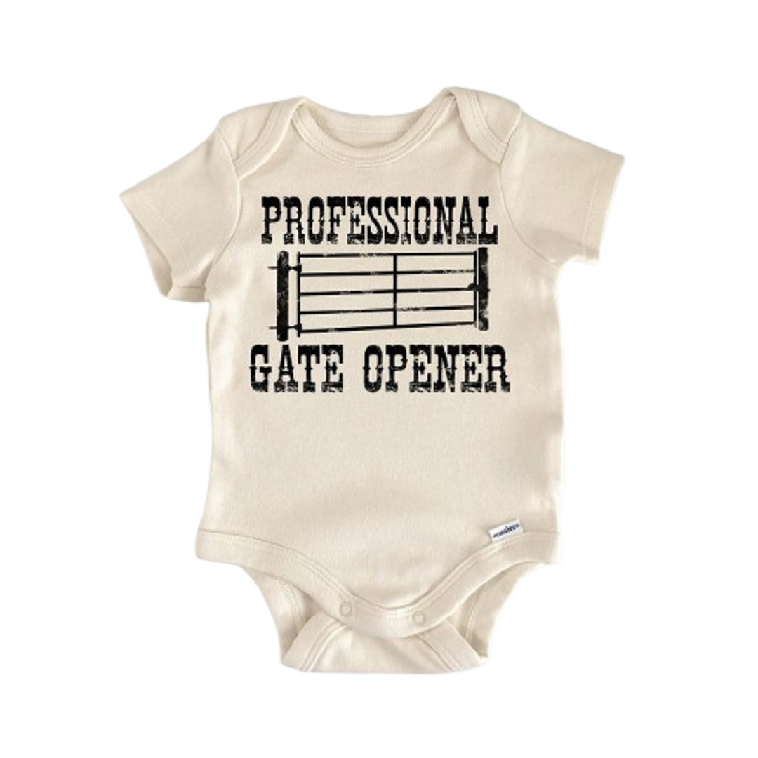 Gate Opener Farm Ranch - Baby Boy Girl Clothes Infant Onesie® Funny Cute GS1