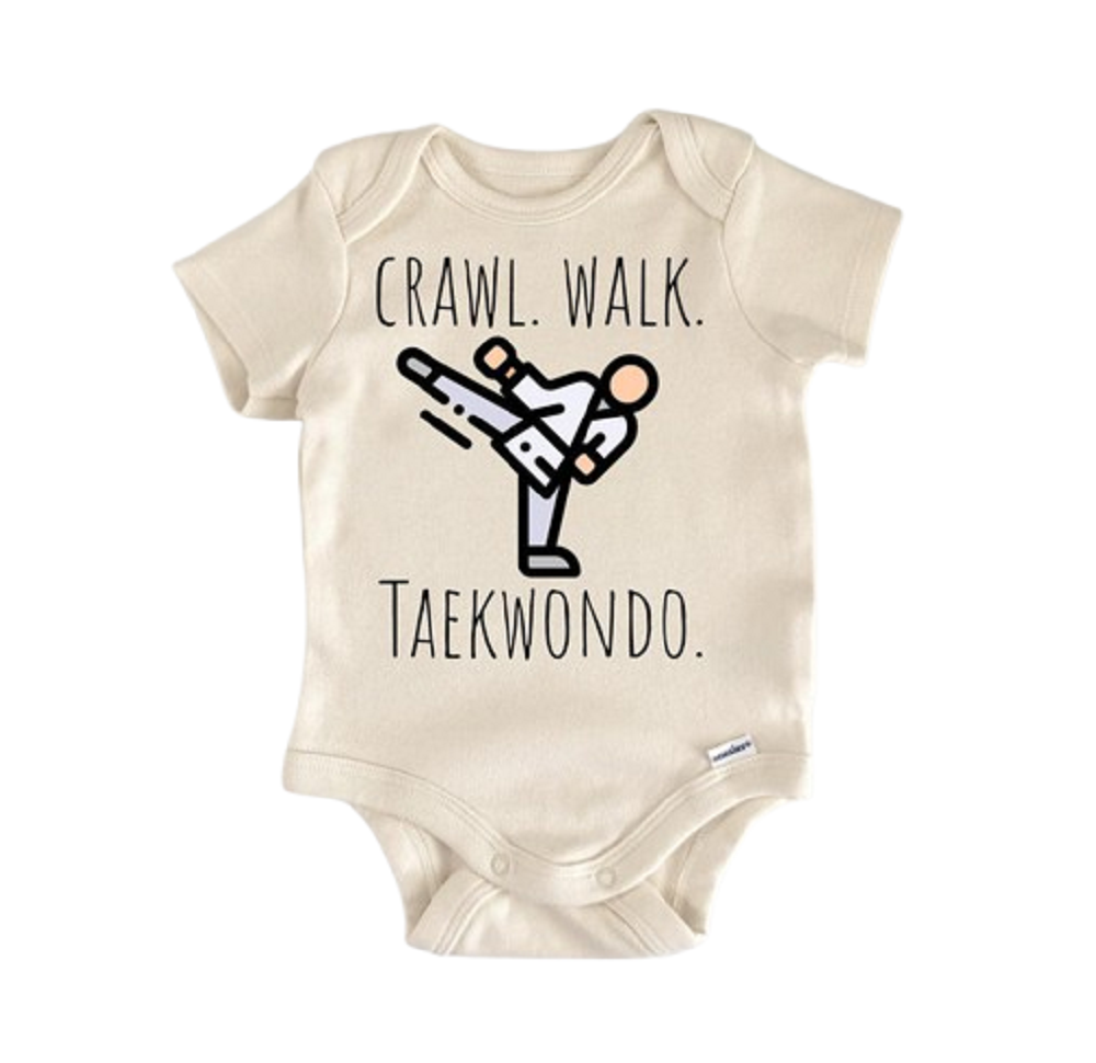 Taekwondo Martial Arts - Baby Boy Girl Clothes Infant Bodysuit Funny Cute Newborn