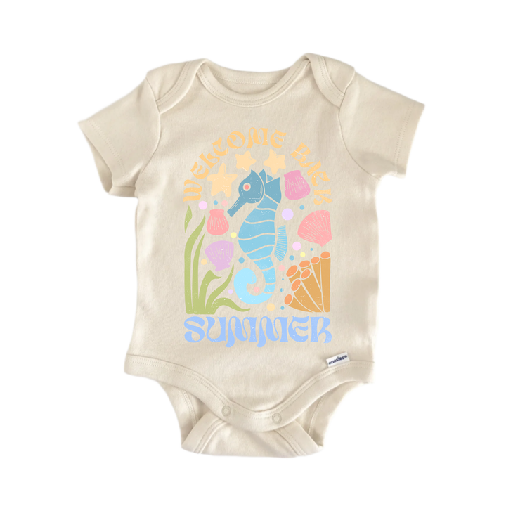 Welcome Back Summer Boho Beach - Baby Boy Girl Clothes Bodysuit Funny Cute Newborn  Funny Cute Onesie® | North Fork Forager LLC