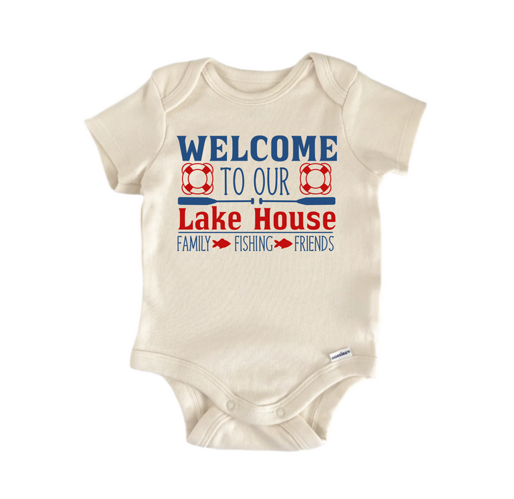 Welcome To Our Lake House - Baby Boy Girl Clothes Infant Bodysuit Funny Cute  Funny Cute Onesie® | North Fork Forager LLC