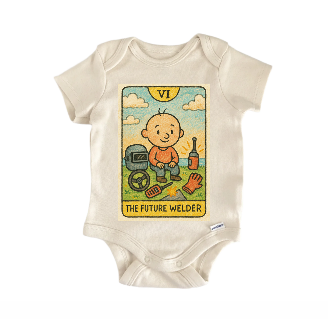 Future Welder Tarot - Baby Bodysuit  Funny Cute Onesie® | North Fork Forager LLC