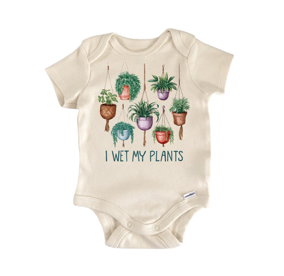Wet My Plants Gardener - Baby Boy Girl Clothes Infant Bodysuit Funny Cute Newborn  Funny Cute Onesie® | North Fork Forager LLC