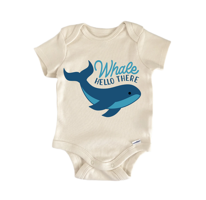 Whale Hello Ocean Beach - Baby Boy Girl Clothes Infant Bodysuit Funny Cute  Funny Cute Onesie® | North Fork Forager LLC