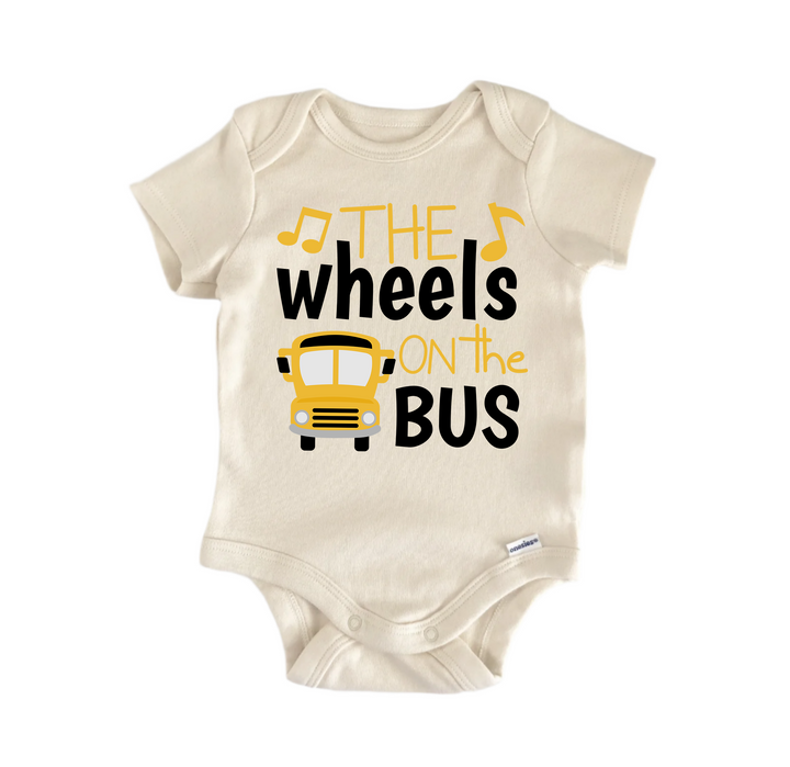 The Wheels On The Bus Nursery Rhyme  - Baby Boy Girl Clothes Infant Bodysuit Funny Cute  Funny Cute Onesie® | North Fork Forager LLC