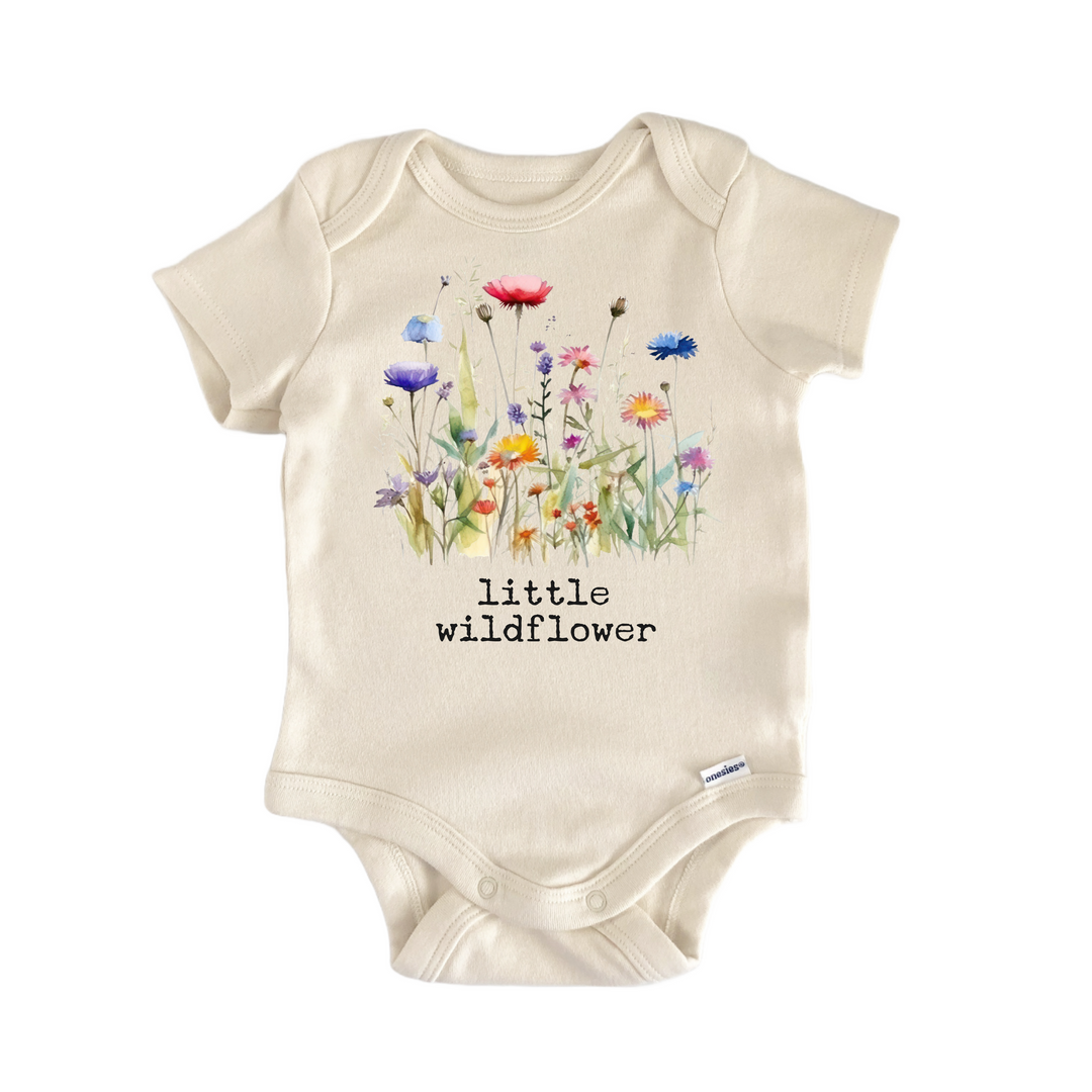 Little Wildflower Flower Wild - Baby Bodysuit  Funny Cute Onesie® | North Fork Forager LLC