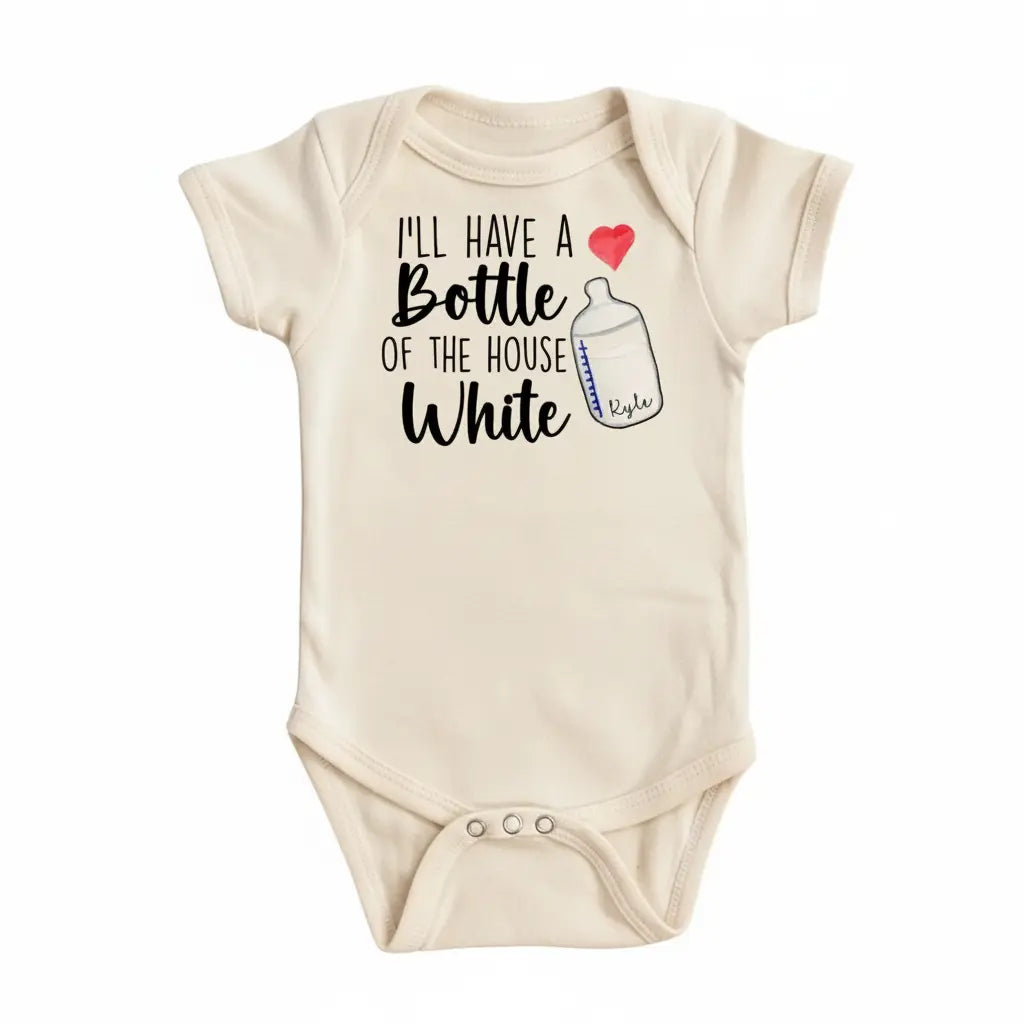Wine House White - Baby Boy Girl Clothes Infant Bodysuit Funny Cute Newborn  Funny Cute Onesie® | North Fork Forager LLC