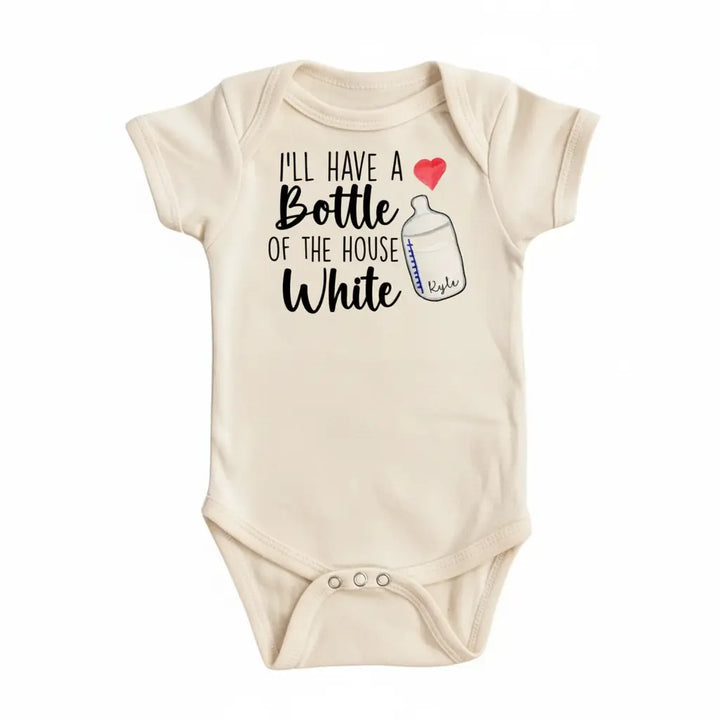 Wine House White - Baby Boy Girl Clothes Infant Bodysuit Funny Cute Newborn  Funny Cute Onesie® | North Fork Forager LLC