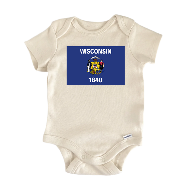 Wisconsin - Baby Boy Girl Clothes Infant Bodysuit Funny Cute  Funny Cute Onesie® | North Fork Forager LLC