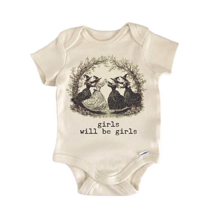 Witch Witches Girls Will Be Girls Halloween - Baby Bodysuit  Funny Cute Onesie® | North Fork Forager LLC