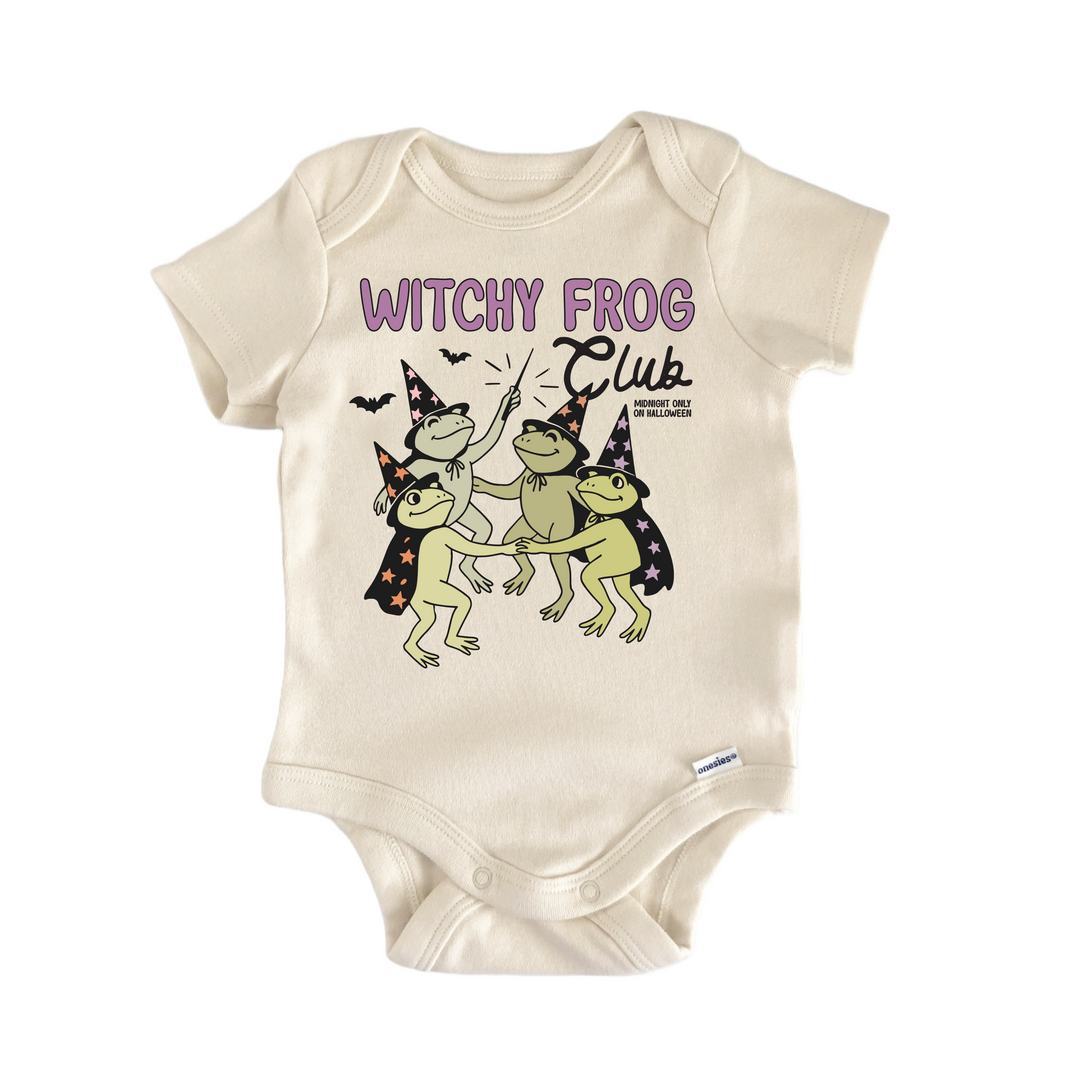Witchy Frog Club Halloween Witch - Baby Bodysuit  Funny Cute Onesie® | North Fork Forager LLC