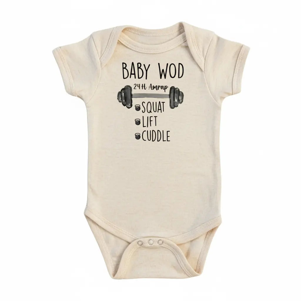 Baby Wod Gym - Baby Boy Girl Clothes Infant Bodysuit Funny Cute Newborn  Funny Cute Onesie® | North Fork Forager LLC
