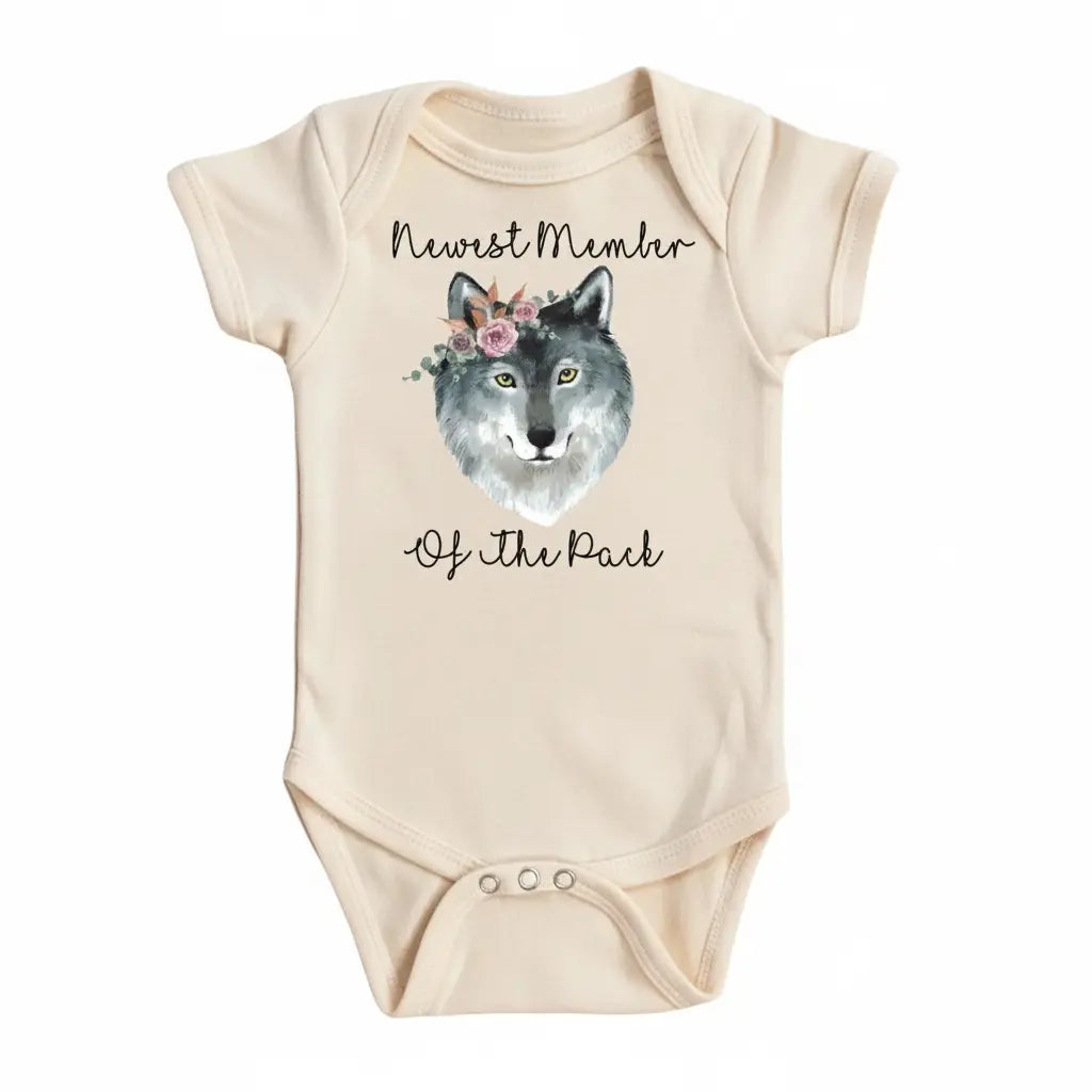 Wolf Pack - Baby Boy Girl Clothes Infant Bodysuit Funny Cute Newborn 1B  Funny Cute Onesie® | North Fork Forager LLC