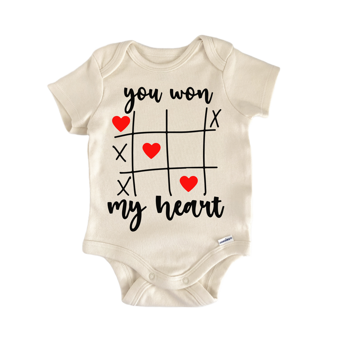 Won Heart Valentines Day Cupid - Baby Bodysuit  Funny Cute Onesie® | North Fork Forager LLC