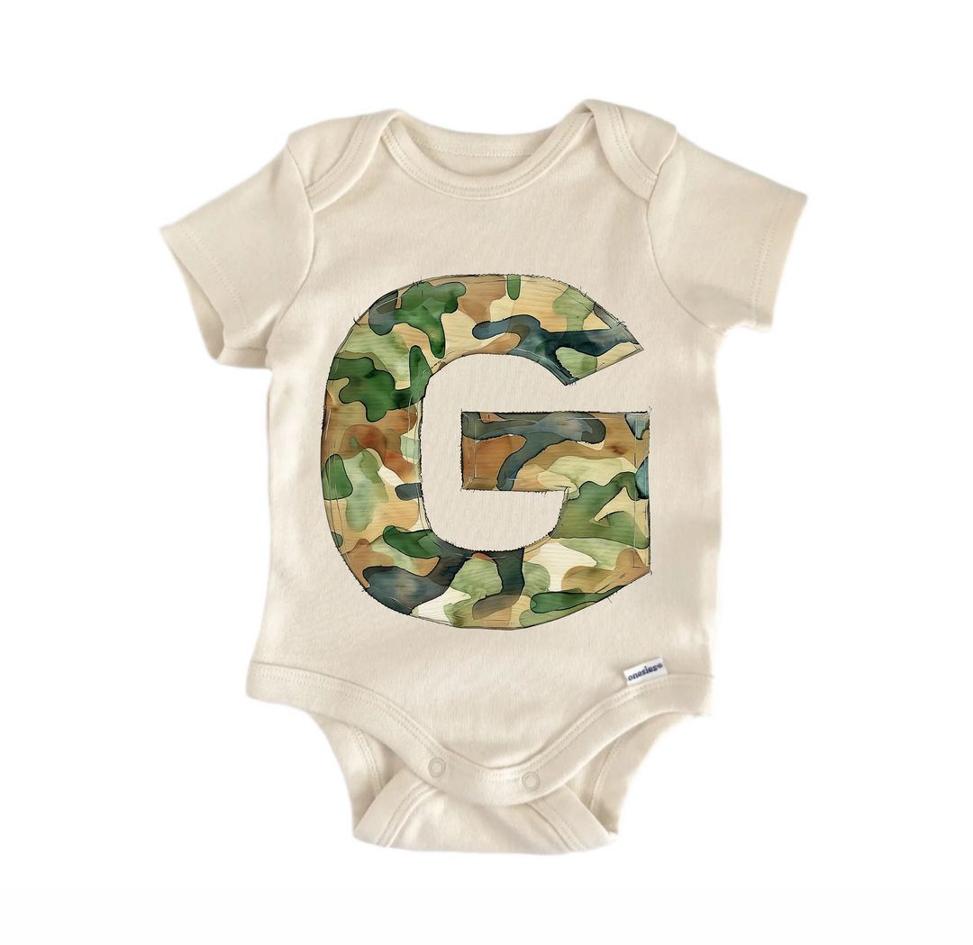G Letter Name Military - Baby Bodysuit