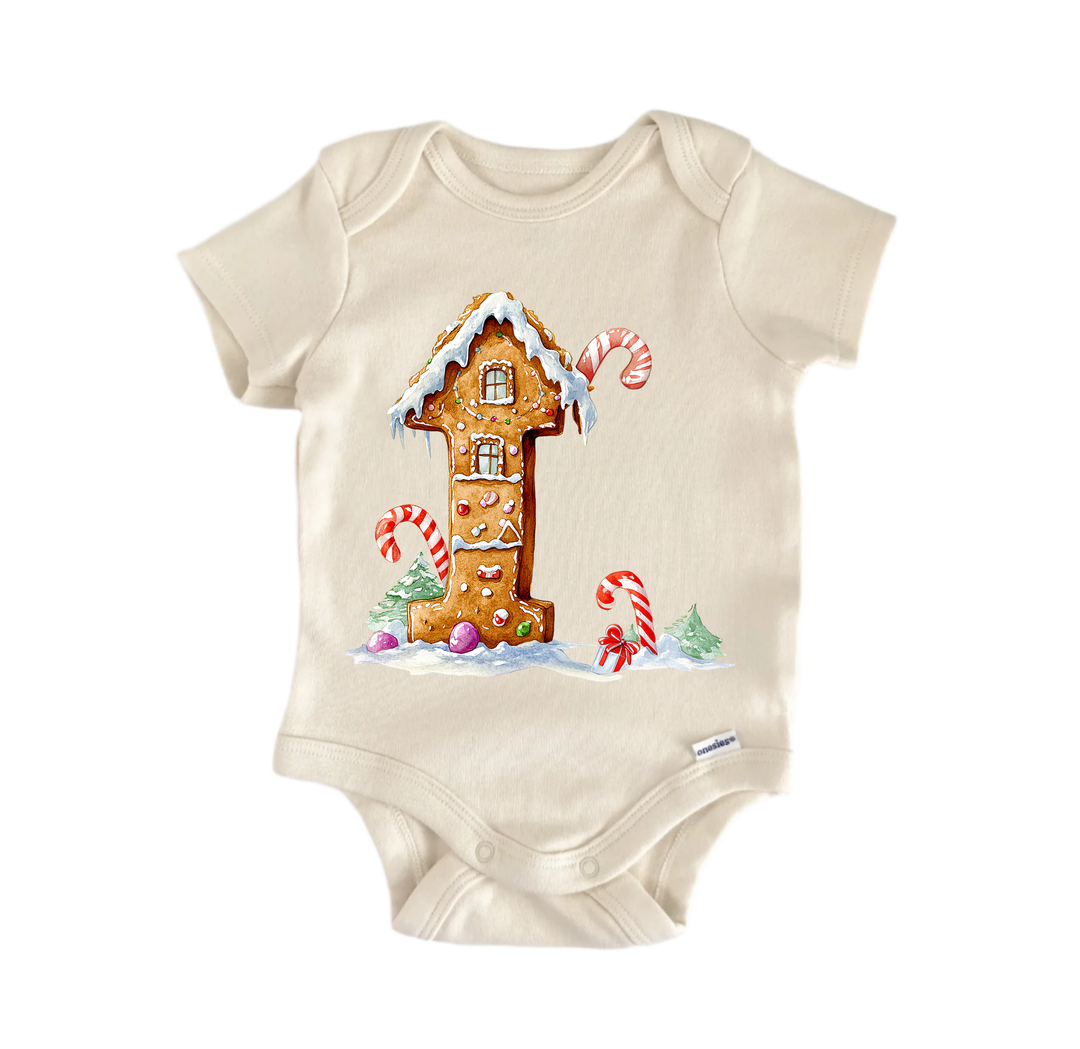 I Letter Name Christmas - Baby Bodysuit