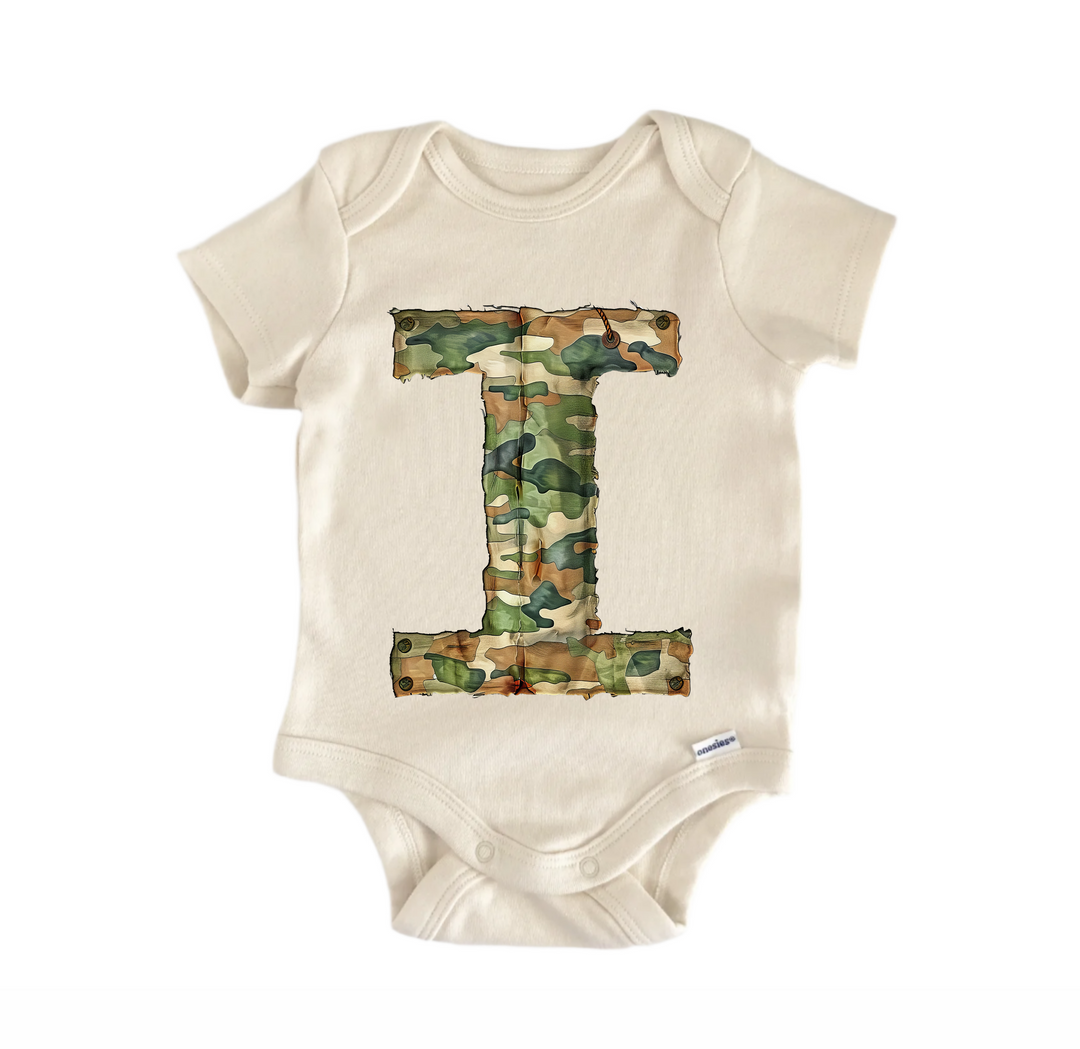 I Letter Name Military - Baby Bodysuit