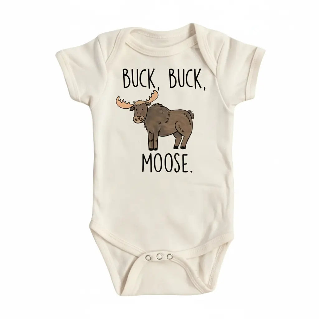Moose Buck - Baby Boy Girl Clothes Infant Bodysuit Funny Cute Newborn Funny Cute Onesie® | North Fork Forager LLC