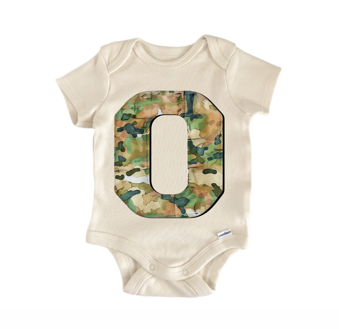 O Letter Name Military - Baby Bodysuit