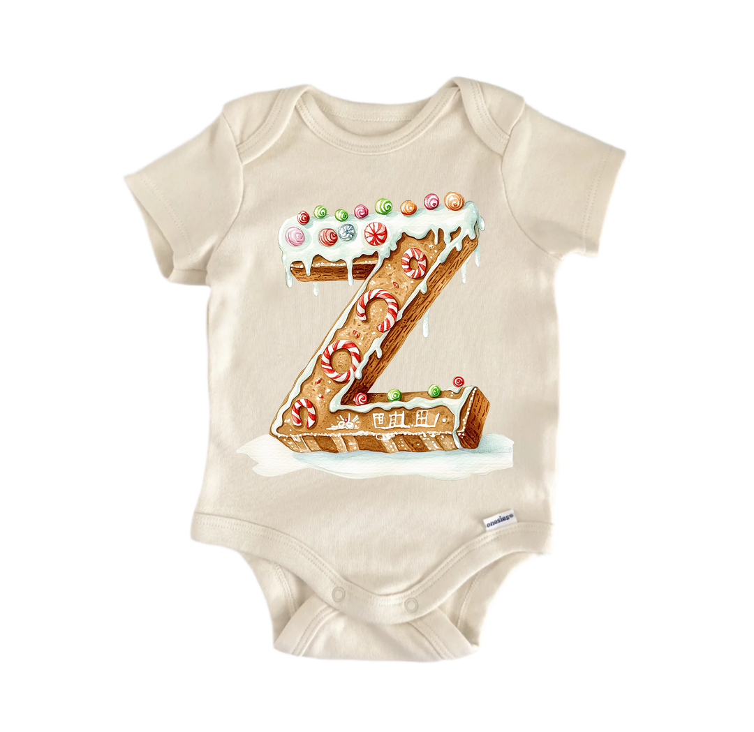 Z Letter Name Christmas - Baby Bodysuit