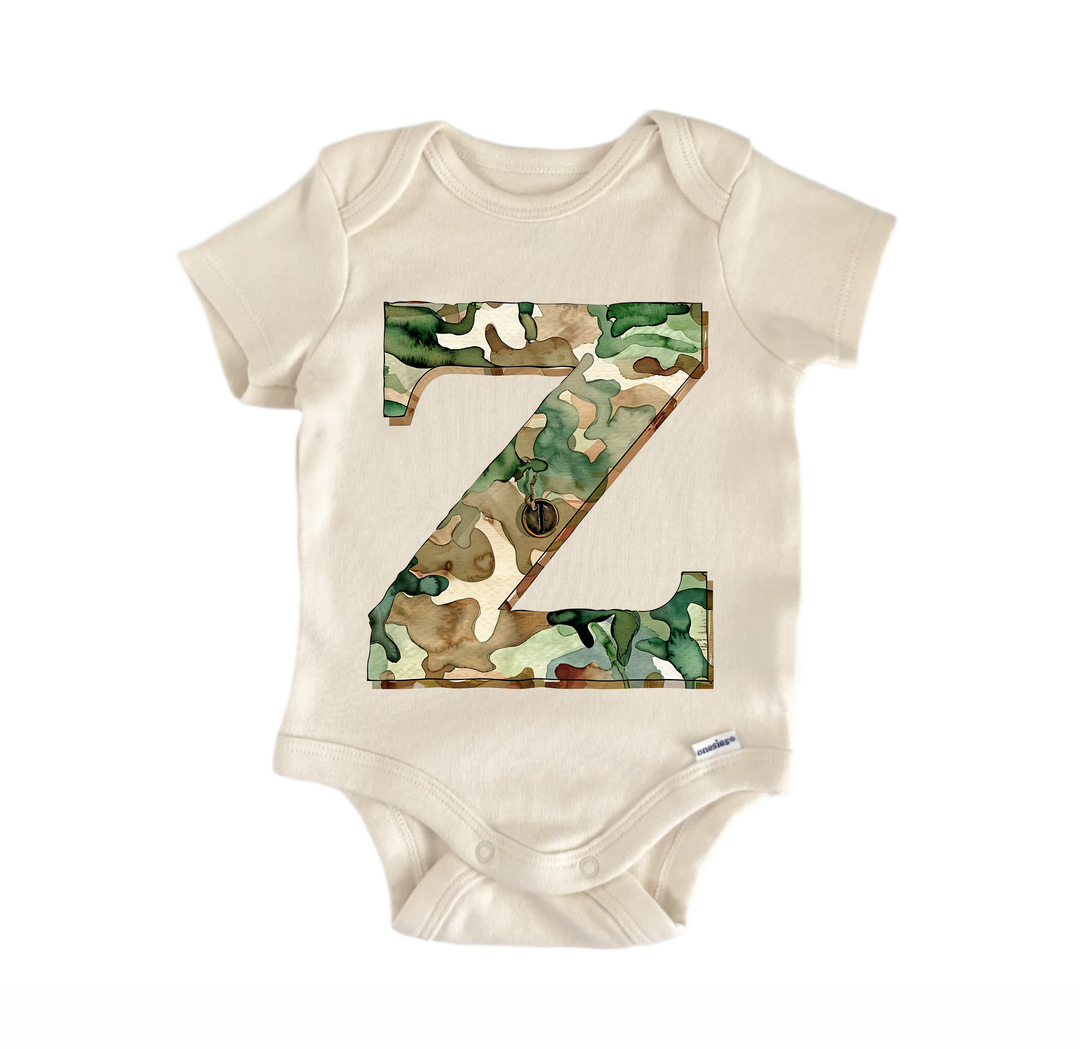 Z Letter Name Military - Baby Bodysuit