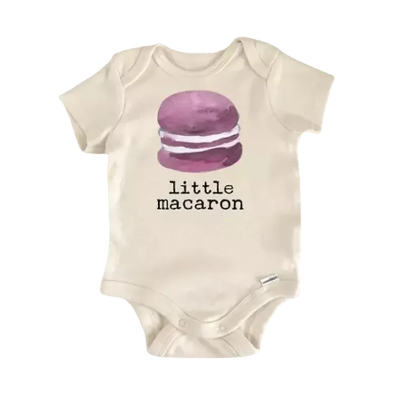 Macaron Baking French - Baby Boy Girl Clothes Infant Bodysuit Funny Cute Newborn  Funny Cute Onesie® | North Fork Forager LLC