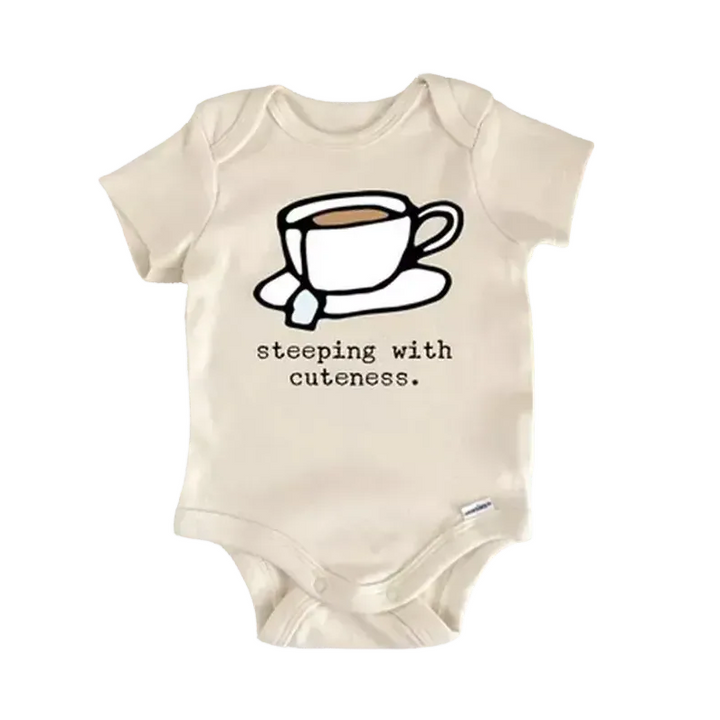 Tea Coffee Matcha Boba  - Baby Boy Girl Clothes Infant Bodysuit Funny Cute Newborn  Funny Cute Onesie® | North Fork Forager LLC