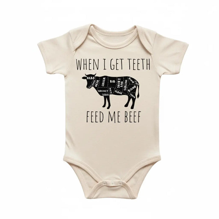 Beef Cow Bbq - Baby Boy Girl Clothes Infant Onesie® Funny Cute Newborn GS1 GS1  Funny Cute Onesie® | North Fork Forager LLC