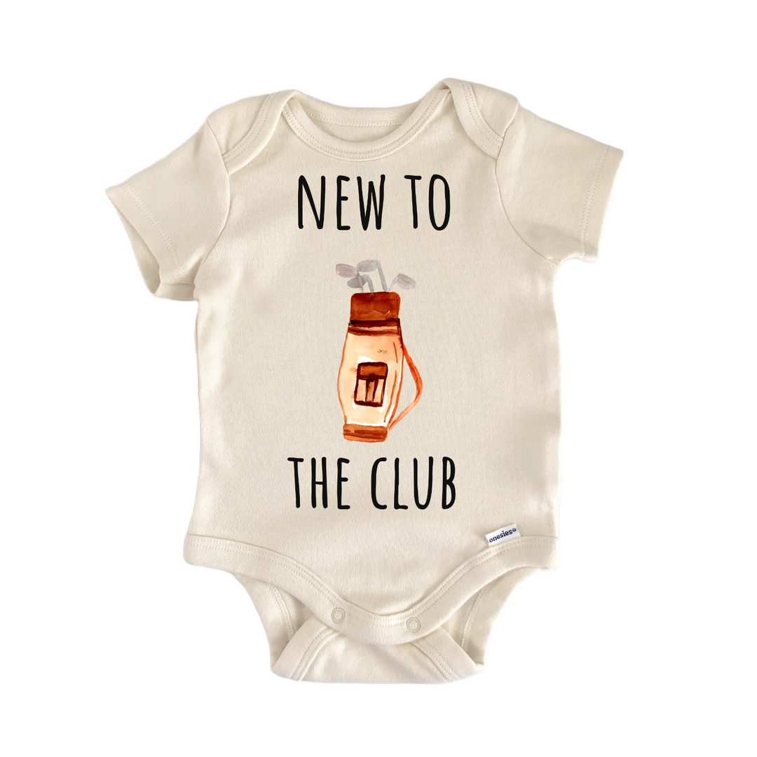 New To The Club Golf Course Newborn Gift Baby Onesie®