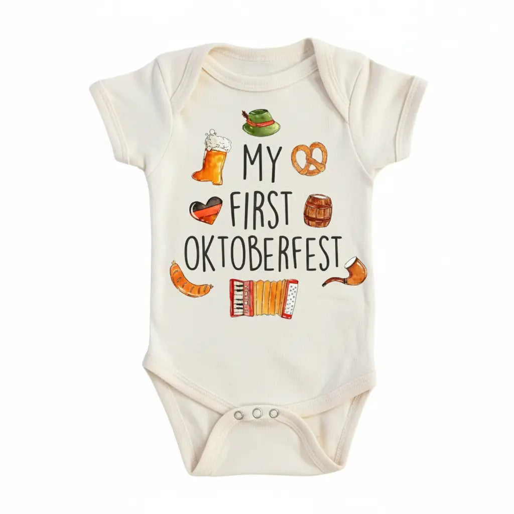 Oktoberfest First - Baby Boy Girl Clothes Infant Onesie® Funny Cute Newborn GS1  Funny Cute Onesie® | North Fork Forager LLC