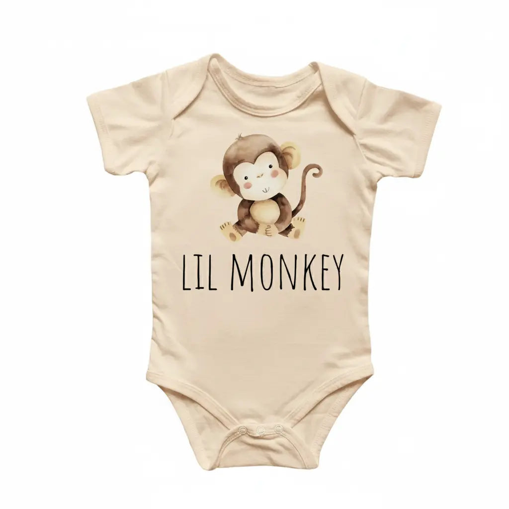 Little Monkey - Baby Boy Girl Clothes Infant Bodysuit Funny Cute Newborn  Funny Cute Onesie® | North Fork Forager LLC