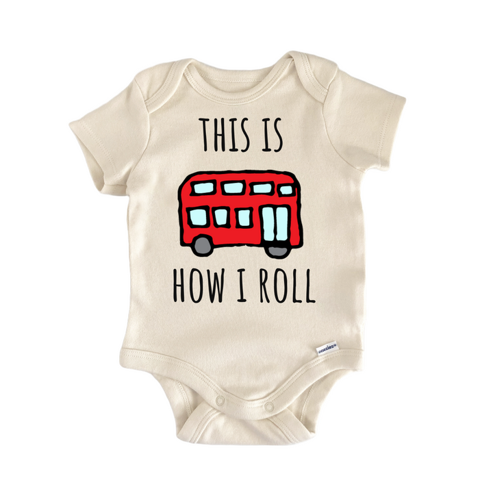 Double Decker England Bus Newborn Gift Baby Onesie®