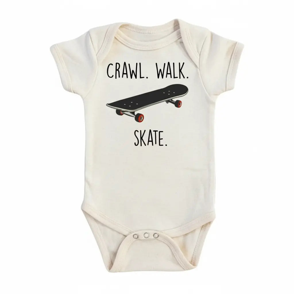 Skateboarding Crawl - Baby Boy Girl Clothes Infant Onesie® Funny Cute Newborn GS1  Funny Cute Onesie® | North Fork Forager LLC