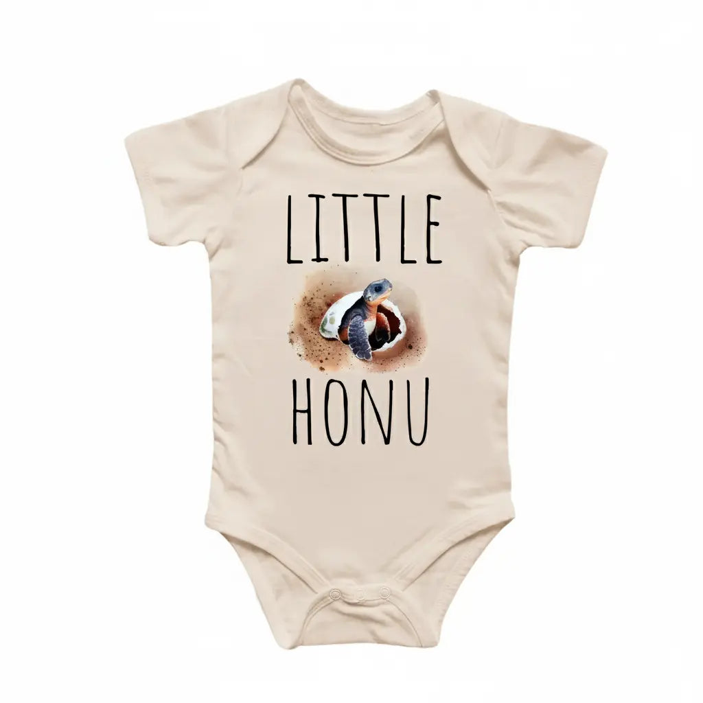 Little Honu Turtle Hawaii - Baby Boy Girl Clothes Infant Bodysuit Funny Cute Newborn  Funny Cute Onesie® | North Fork Forager LLC