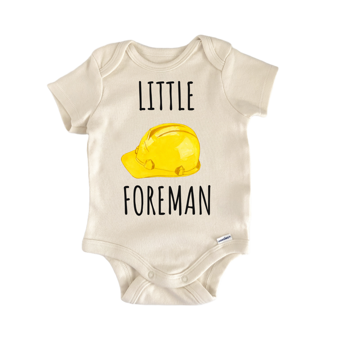 Little Foreman Construction Hardhat Baby Gift Baby Onesie®