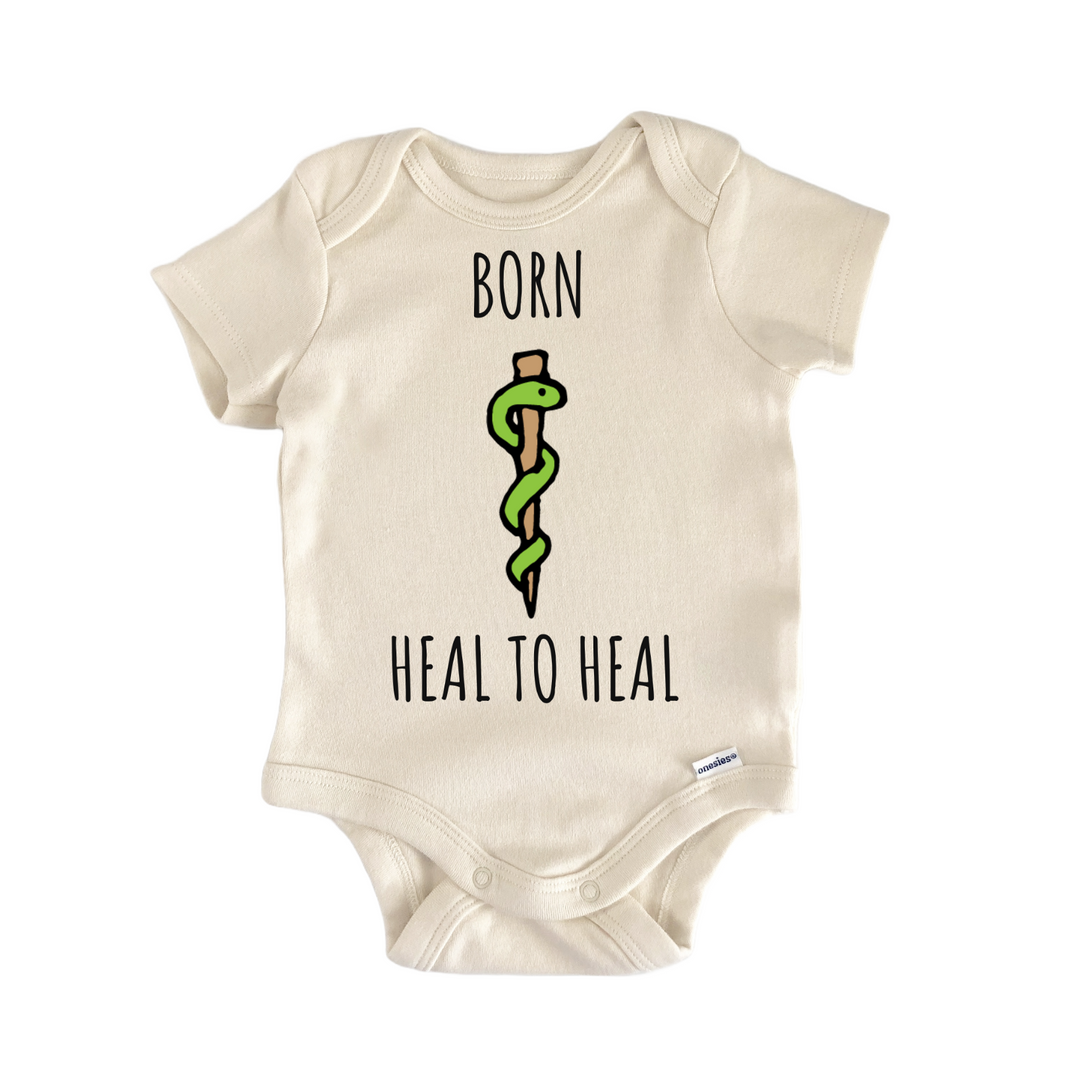 Rod of Asclepius Healer Medic Physician Infant Gift Baby Bodysuit
