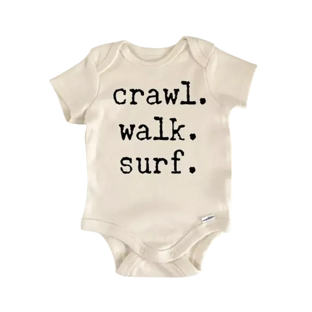 Surfer Surfing Surfboarding - Baby Boy Girl Clothes Infant Bodysuit Funny Cute Newborn  Funny Cute Onesie® | North Fork Forager LLC