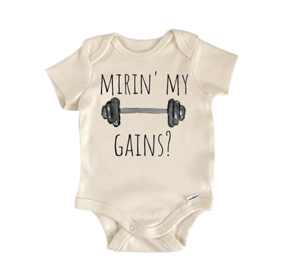 Gym Bodybuilder Workout - Baby Boy Girl Clothes Infant Bodysuit Funny Cute