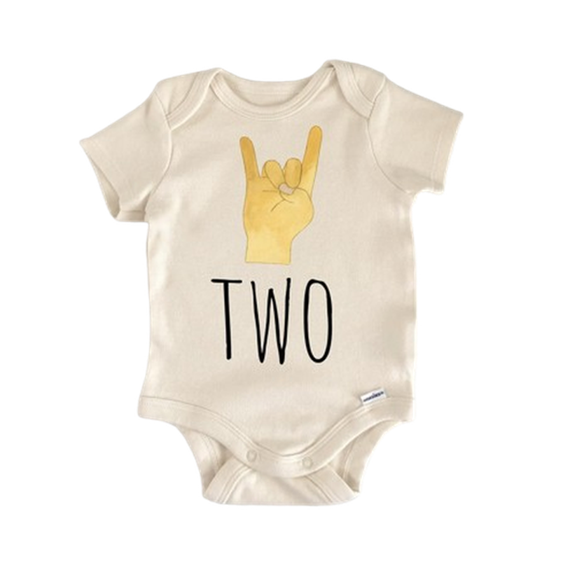 Rock Star Two Birthday - Baby Boy Girl Clothes Infant Bodysuit Funny Cute Newborn  Funny Cute Onesie® | North Fork Forager LLC