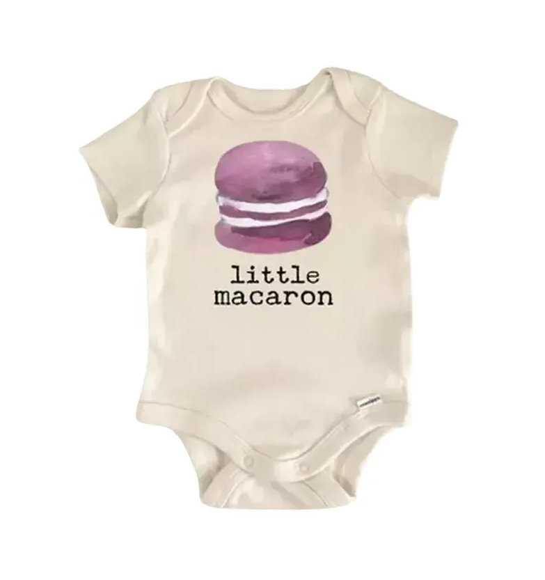 Macaron France Baking - Baby Boy Girl Clothes Infant Bodysuit Funny Cute Newborn  Funny Cute Onesie® | North Fork Forager LLC