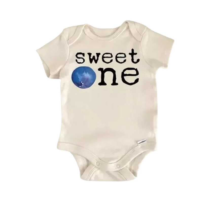 Sweet One Blueberry Birthday - Baby Boy Girl Clothes Infant Bodysuit Funny Cute Newborn  Funny Cute Onesie® | North Fork Forager LLC