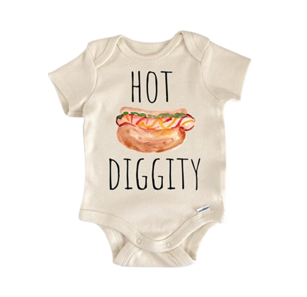 Hot Dog Diggity Foodie - Baby Boy Girl Clothes Infant Bodysuit Funny Cute Newborn  Funny Cute Onesie® | North Fork Forager LLC