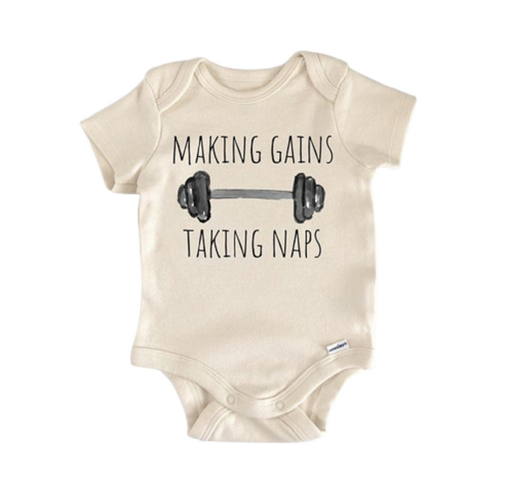 Gym Bodybuilder Workout - Baby Boy Girl Clothes Infant Bodysuit Funny Cute Newborn  Funny Cute Onesie® | North Fork Forager LLC