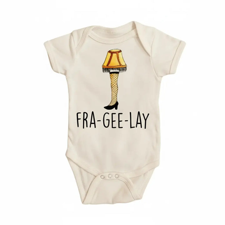 Christmas Leg Lamp - Baby Boy Girl Clothes Infant Onesie® Funny Cute Story GS1  Funny Cute Onesie® | North Fork Forager LLC