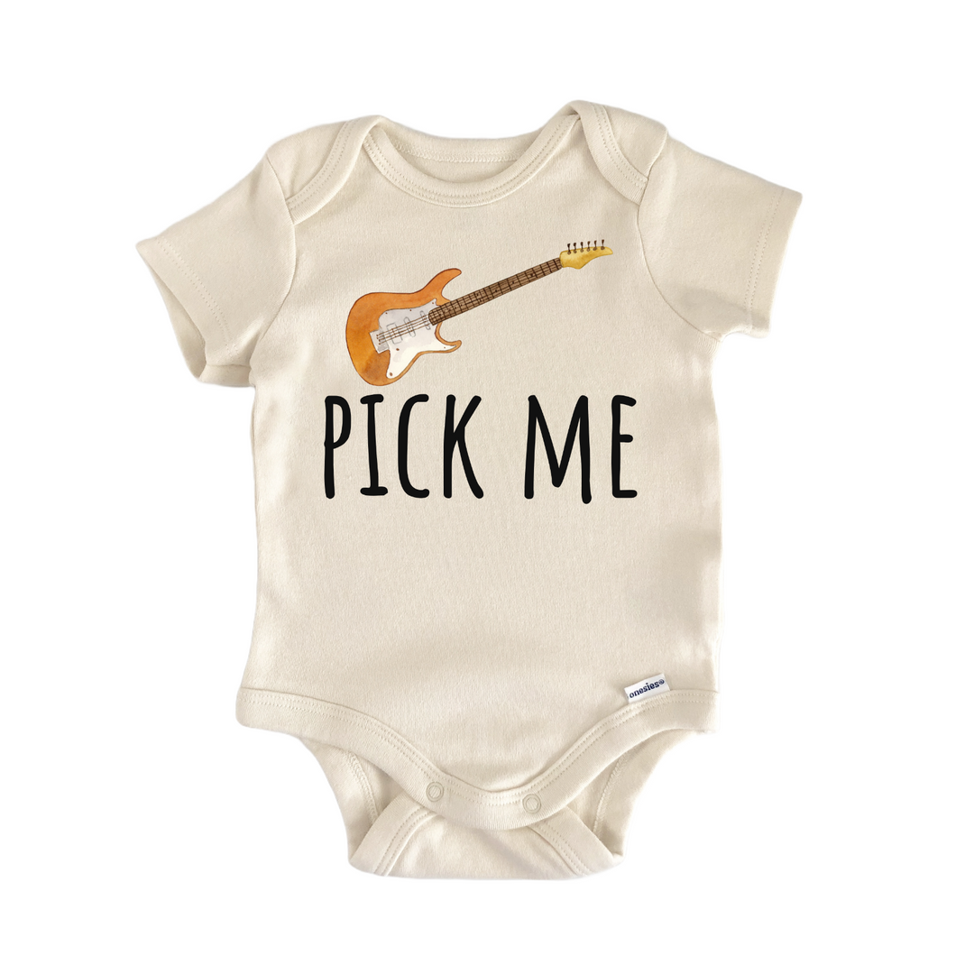 Pick Me Electric Guitar Rock Band Baby Gift Baby Onesie®