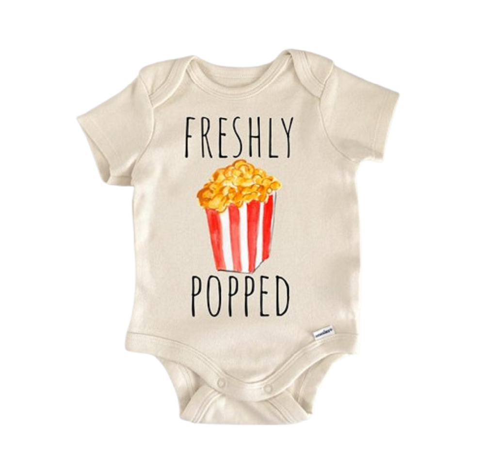 Popcorn Movie Night - Baby Boy Girl Clothes Infant Bodysuit Funny Cute  Funny Cute Onesie® | North Fork Forager LLC