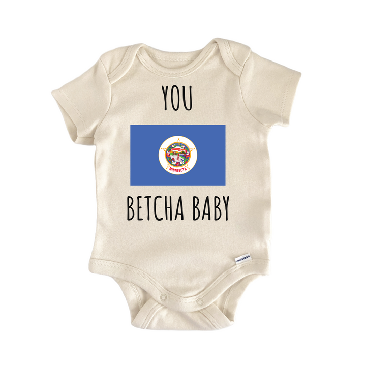 Minnesota You Betcha State Flag Baby Gift Baby Onesie®