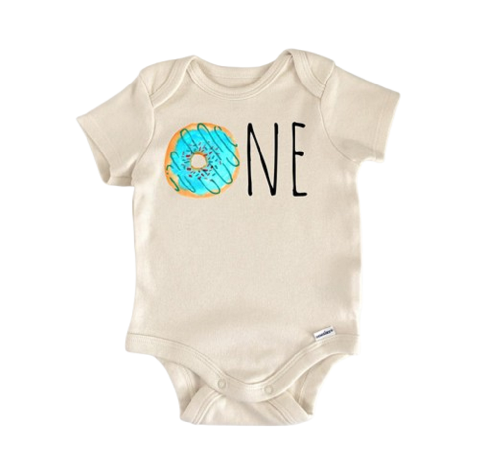 Donut 1st Birthday One - Baby Boy Girl Clothes Infant Bodysuit Funny Cute  Funny Cute Onesie® | North Fork Forager LLC