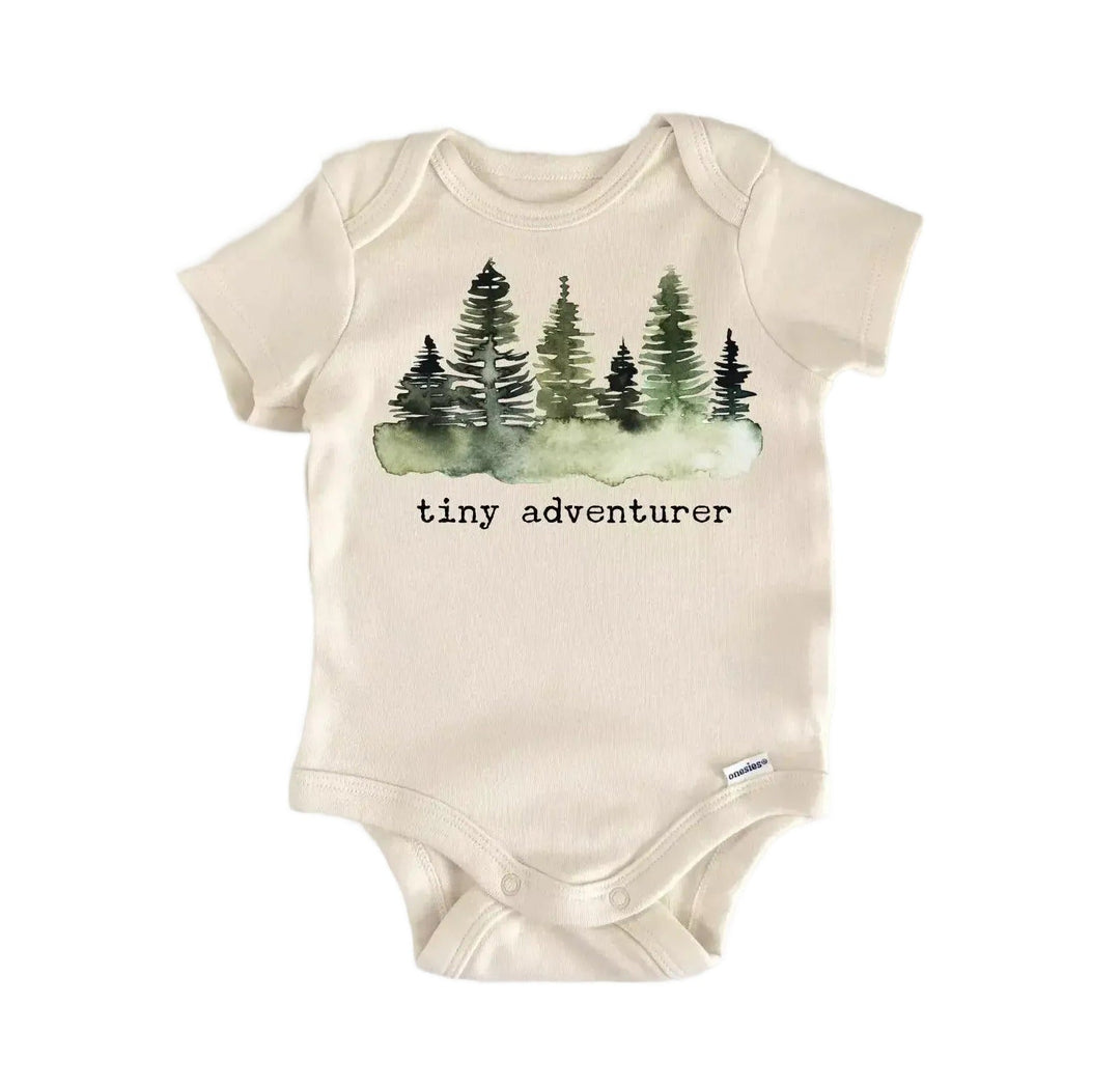 Tiny Adventurer - Baby Boy Girl Clothes Infant Onesie® Funny Cute Newborn GS1  Funny Cute Onesie® | North Fork Forager LLC