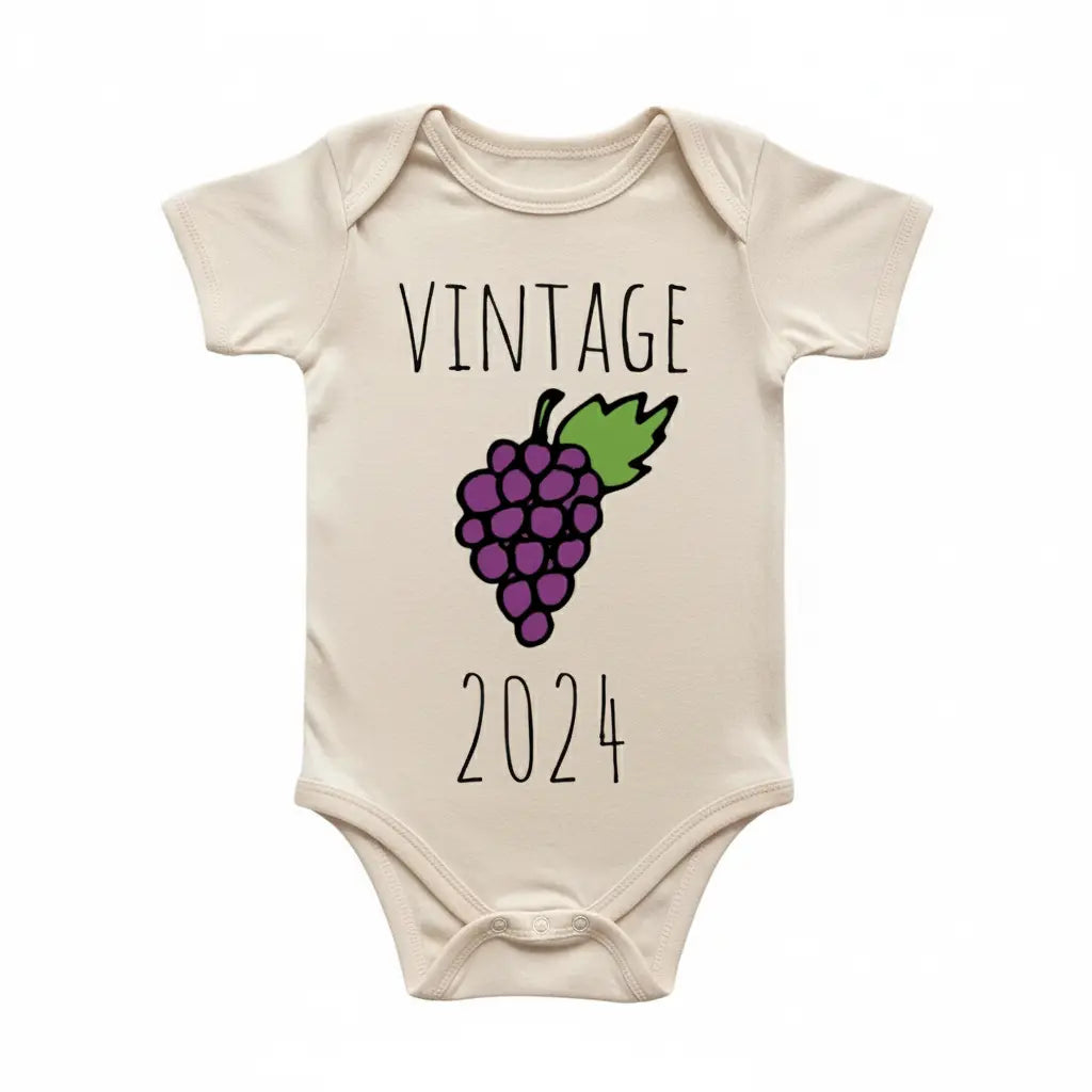 Wine Grape Vintage - Baby Boy Girl Clothes Infant Bodysuit Funny Cute Newborn  Funny Cute Onesie® | North Fork Forager LLC