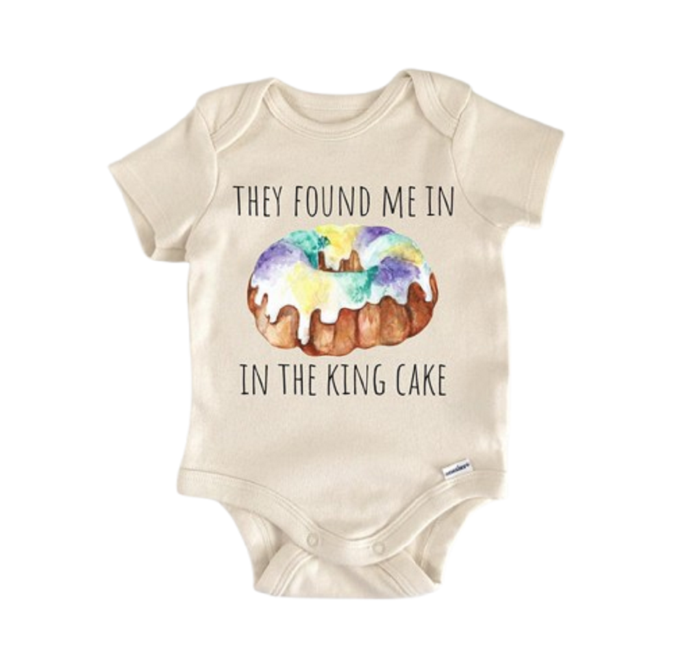 Mardi Gras New Orleans King Cake - Baby Boy Girl Clothes Infant Bodysuit Funny Cute  Funny Cute Onesie® | North Fork Forager LLC